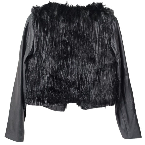 NWT! Michael Kors Faux Leather / Fur crop jacket - Picture 4 of 10